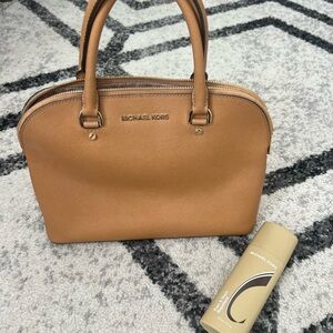 Michael Kors Camel Leather Satchel